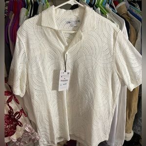 Zara Lace Button Up Men’s Shirt